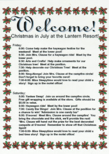 Christmas Weekend Schedule - The Lantern Resort Campground & Motel - Jefferson, NH