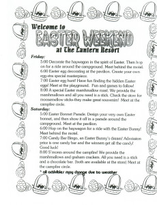 Easter Weekend Schedule - The Lantern Resort Campground & Motel - Jefferson, NH